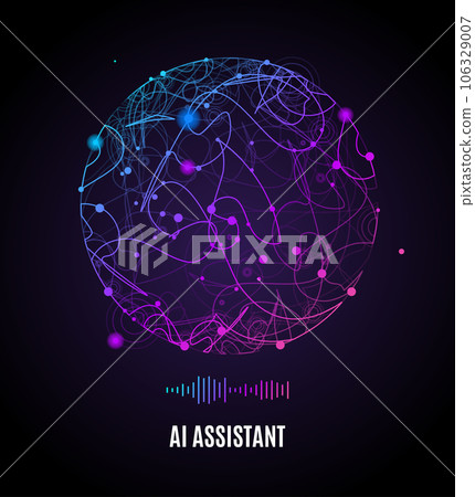 Artificial Intelligence Assistant Voice Concept. Vector 106329007