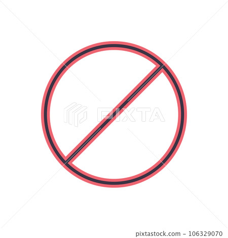 Ban sign related vector icon 106329070