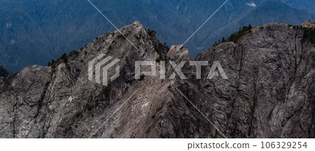 Canadian Mountain Landscape Nature Background. Aerial Panorama. Canadian Mountain Landscape Nature Background. Aerial Panorama. 106329254