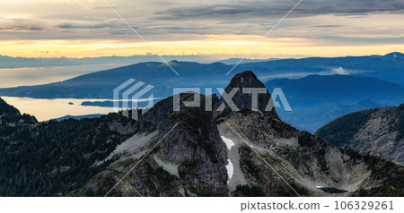 Canadian Mountain Landscape Nature Background. Aerial Panorama. 106329261