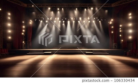 Empty stage of the theater 106330434