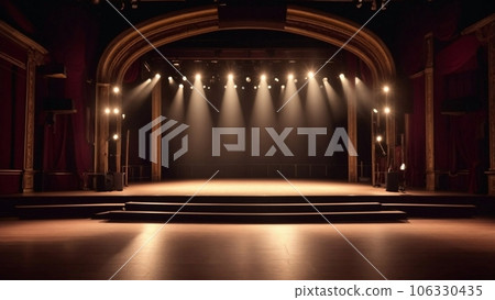 Empty stage of the theater 106330435