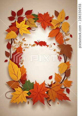 Autumn background. Watercolor painting leaves Autumn background. Watercolor painting leaves 106330458