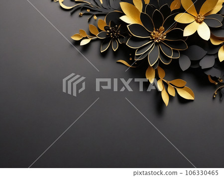 Black and gold greeting card 106330465