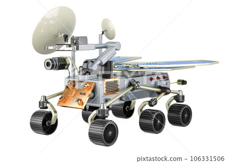 Rover, planetary rover. 3D rendering Rover, planetary rover. 3D rendering 106331506