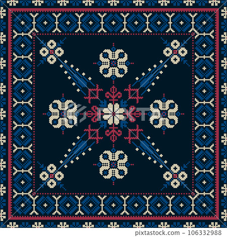 Latvian embroidery vector seamless pattern 27 106332988