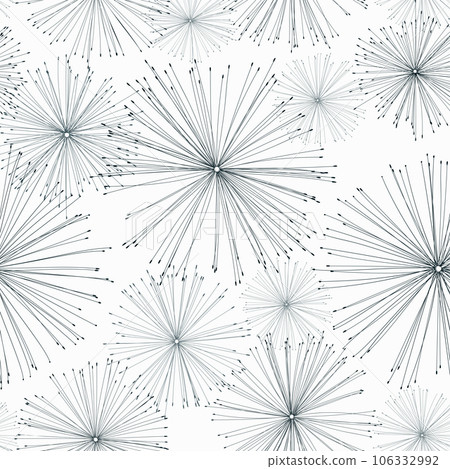 Stylized pattern of dandelions 106332992