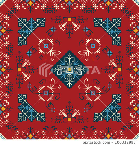 Latvian embroidery vector seamless pattern 1 Latvian embroidery vector seamless pattern 1 106332995