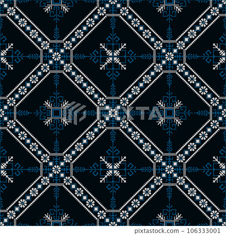 Latvian embroidery vector seamless pattern 6 106333001