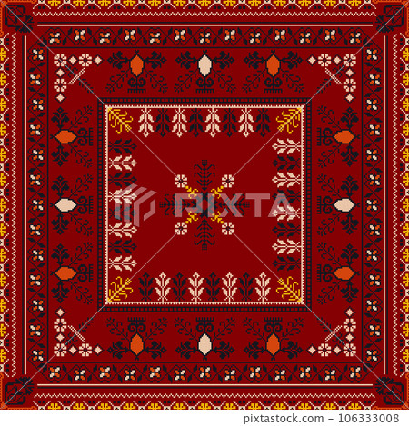 Latvian embroidery vector seamless pattern 12 106333008
