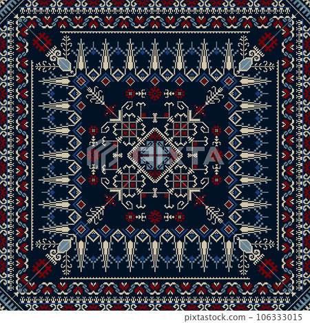 Latvian embroidery vector seamless pattern 18 Latvian embroidery vector seamless pattern 18 106333015