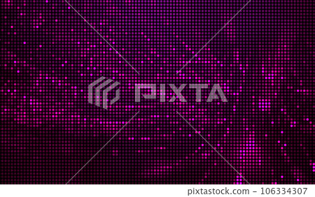 Halftone dots abstract digital technology pink light on black background. Halftone dots abstract digital technology pink light on black background. 106334307