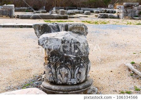 Preserved architectural elements of Church of Virgin in Ephesus, Turkey 106334566