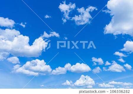 blue sky, white clouds, summer sky 106336282