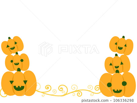 Pumpkin Halloween simple frame Pumpkin Halloween simple frame 106336298