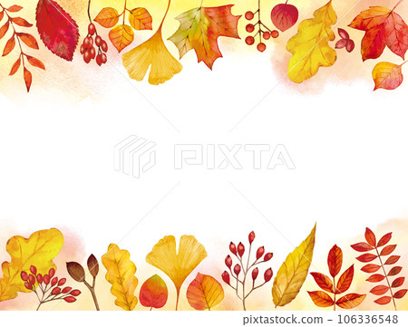 Autumn fallen leaf frame Autumn fallen leaf frame 106336548