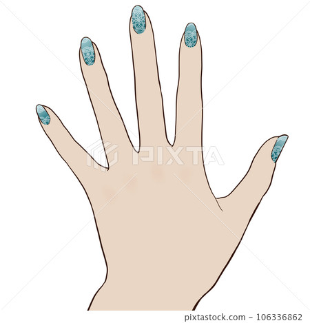 Hand of nailed women 106336862