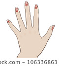 Hand of nailed women 106336863