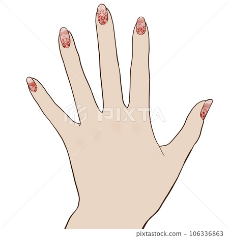 Hand of nailed women 106336863