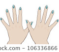Both hands of a woman with nails 106336866