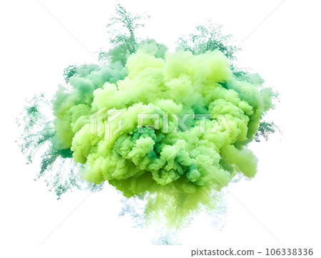 Colorful smoke graphic material background texture explosion green 106338336