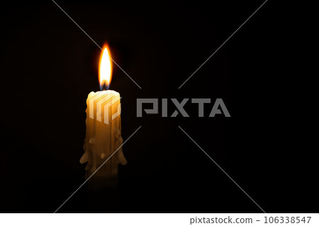 Close-up of a candle flame against a black background Close-up of a candle flame against a black background 106338547