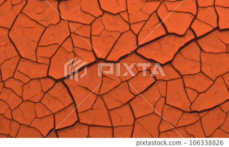 Dry and broken orange soil vector background , grungy dry cracking parched earth Dry and broken orange soil vector background , grungy dry cracking parched earth 106338826