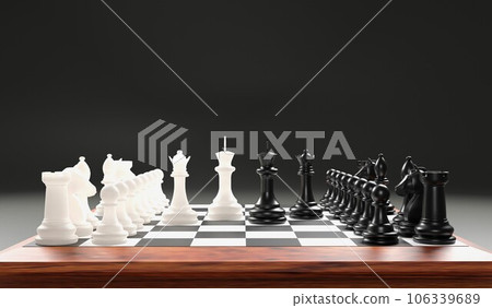3D chess board game lineup closeup and space black background for copy space , your text and other , 3D rendering chess concept 3D chess board game lineup closeup and space black background for copy space , your text and other , 3D rendering chess concept 106339689