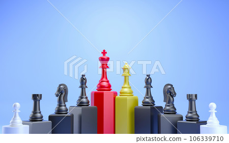 Leadership Concepts Illustrated A 3d Chess Board Game Render