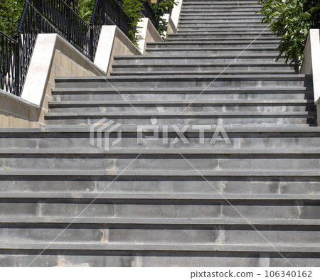 modern staircase in the park with ascending stairs 106340162