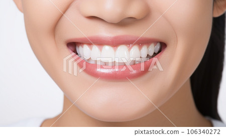 白牙女人插圖素材 [106340272] PIXTA圖庫