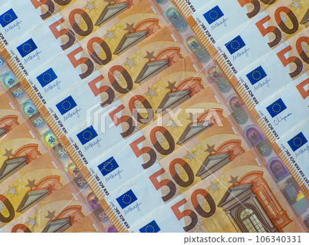 Background of the fifty euros banknotes Background of the fifty euros banknotes 106340331