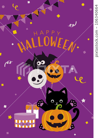 cute halloween party background illustration 106340664