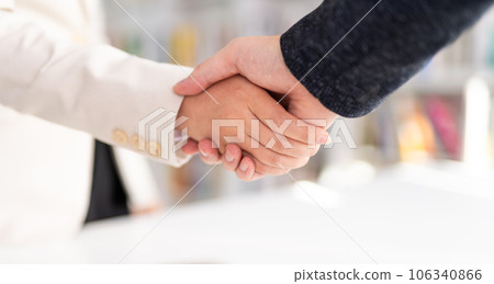 Business people shaking hands in business talks and sales 106340866