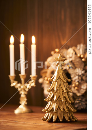 Desktop Christmas tree and wreath candle Christmas image Desktop Christmas tree and wreath candle Christmas image 106341463