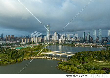 Aerial view of landscape in shenzhen city, China 106341532