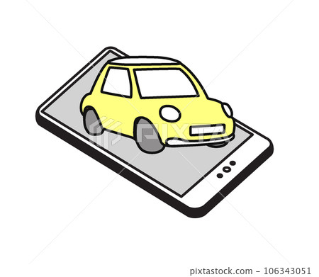 Person Simple illustration Search for a car on your smartphone Person Simple illustration Search for a car on your smartphone 106343051