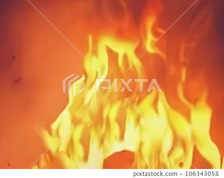 燃燒火焰的抽象背景。紅色和橙色的熾熱背景素材。 106343058