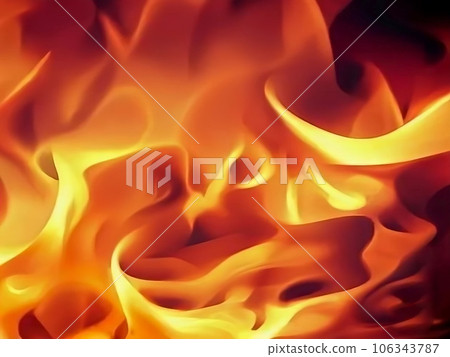 燃燒的火焰紋理篝火營火強烈的火焰激情圖像背景素材 106343787