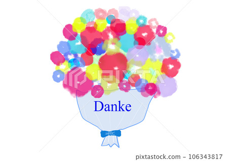 Bouquet of "thank you", German version Bouquet of "thank you", German version 106343817