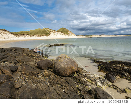 Sheskinmore bay between Ardara and Portnoo in Donegal - Ireland. 106343886