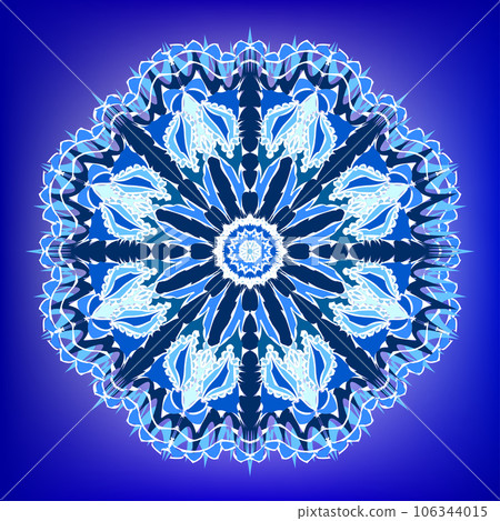Colorful card with mandala. 106344015