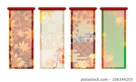 Autumn autumn leaves Japanese style background Autumn autumn leaves Japanese style background 106344203