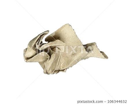 brown paper ball isolated on white background brown paper ball isolated on white background 106344632