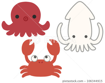 Sea creatures set 106344915