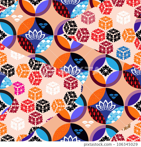 Japanese wave pattern 54 106345029