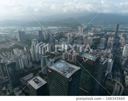 Aerial view of city landscape in Shenzhen city,China Aerial view of city landscape in Shenzhen city,China 106345660