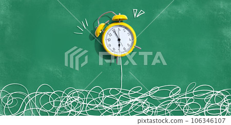 Alarm clock with chaos and confusion theme 106346107