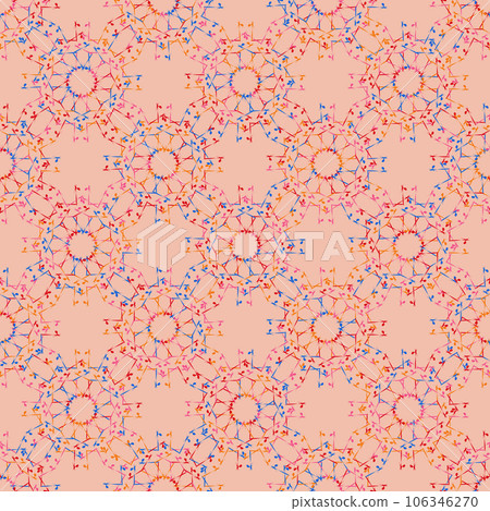 Modern grunge shapes geometric seamless pattern. Hand drawn various shapes. Vector summer illustration. Modern grunge shapes geometric seamless pattern. Hand drawn various shapes. Vector summer illustration. 106346270