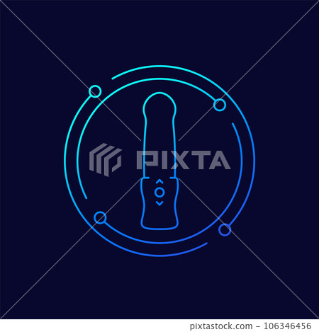 dildo, vibrator icon, linear design dildo, vibrator icon, linear design 106346456